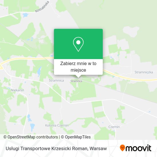 Mapa Usługi Transportowe Krzesicki Roman