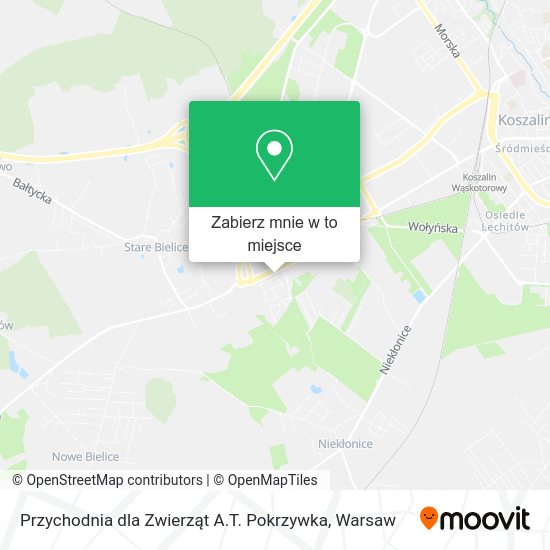 Mapa Przychodnia dla Zwierząt A.T. Pokrzywka