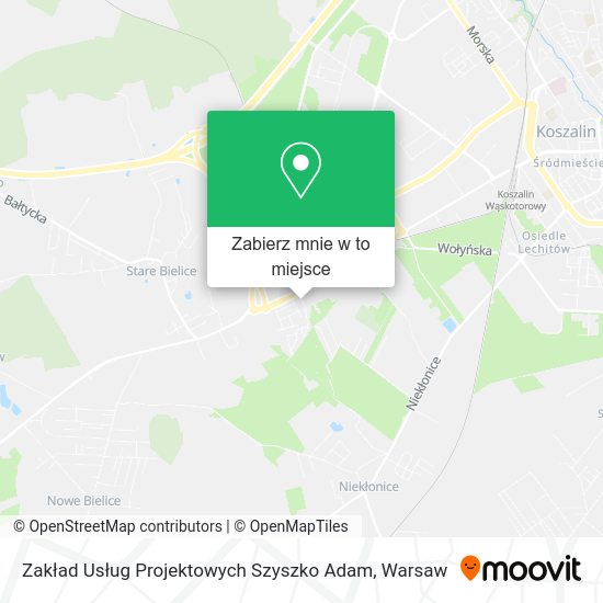 Mapa Zakład Usług Projektowych Szyszko Adam