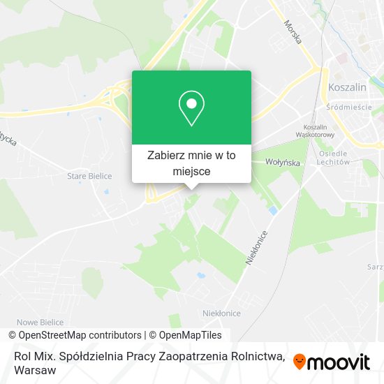 Mapa Rol Mix. Spółdzielnia Pracy Zaopatrzenia Rolnictwa