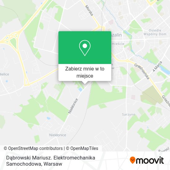 Mapa Dąbrowski Mariusz. Elektromechanika Samochodowa