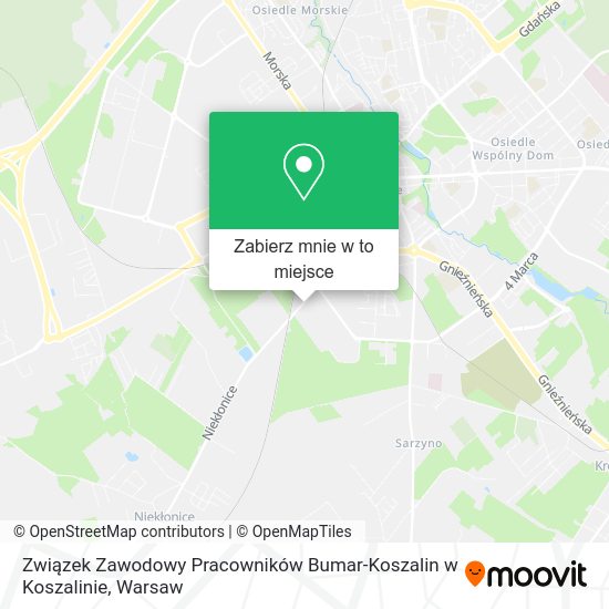 Mapa Związek Zawodowy Pracowników Bumar-Koszalin w Koszalinie