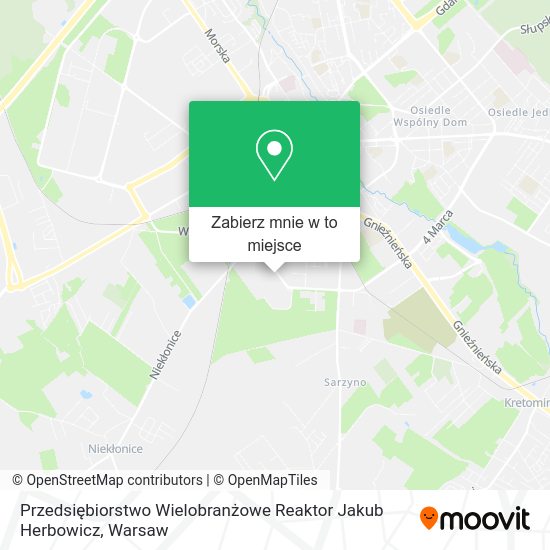 Mapa Przedsiębiorstwo Wielobranżowe Reaktor Jakub Herbowicz