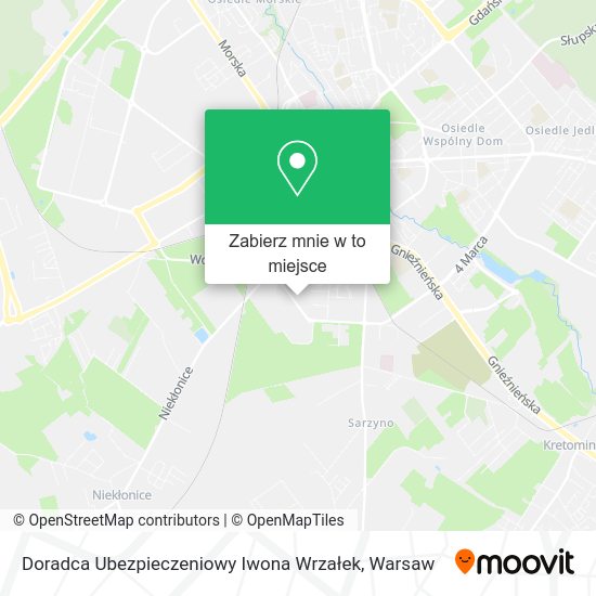 Mapa Doradca Ubezpieczeniowy Iwona Wrzałek