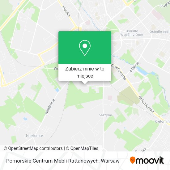 Mapa Pomorskie Centrum Mebli Rattanowych