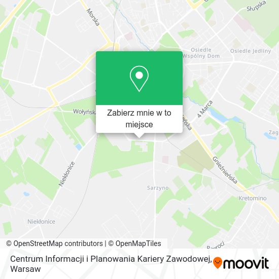 Mapa Centrum Informacji i Planowania Kariery Zawodowej