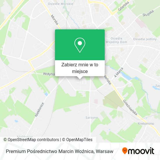 Mapa Premium Pośrednictwo Marcin Woźnica