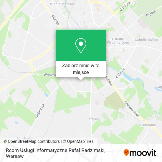 Mapa Rcom Usługi Informatyczne Rafał Radzimski