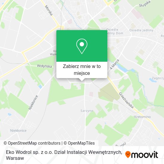 Mapa Eko Wodrol sp. z o.o. Dział Instalacji Wewnętrznych