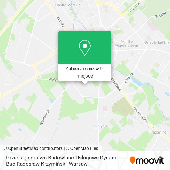 Mapa Przedsiębiorstwo Budowlano-Usługowe Dynamic-Bud Radosław Krzymiński