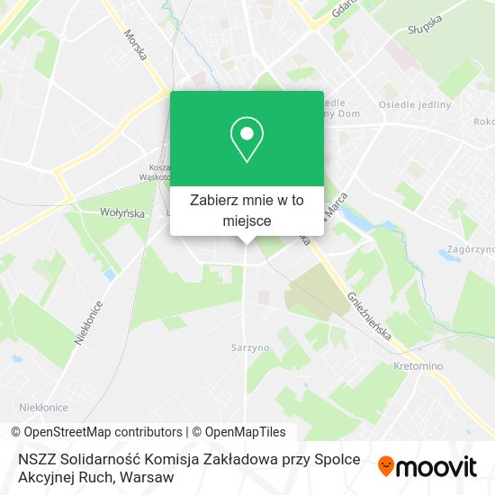 Mapa NSZZ Solidarność Komisja Zakładowa przy Spolce Akcyjnej Ruch