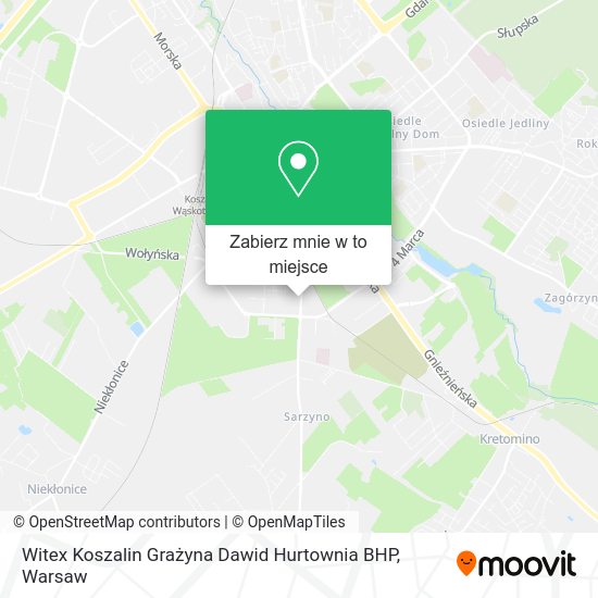 Mapa Witex Koszalin Grażyna Dawid Hurtownia BHP