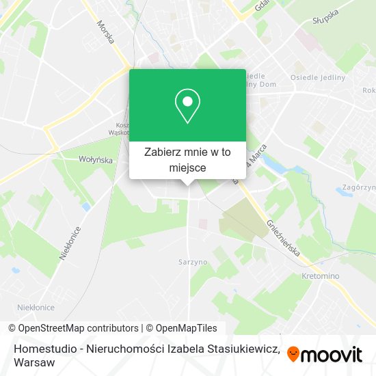 Mapa Homestudio - Nieruchomości Izabela Stasiukiewicz