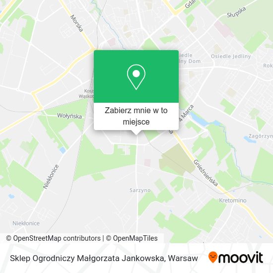 Mapa Sklep Ogrodniczy Małgorzata Jankowska