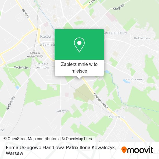 Mapa Firma Usługowo Handlowa Patrix Ilona Kowalczyk