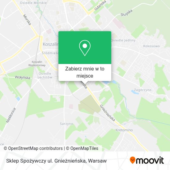 Mapa Sklep Spożywczy ul. Gnieżnieńska