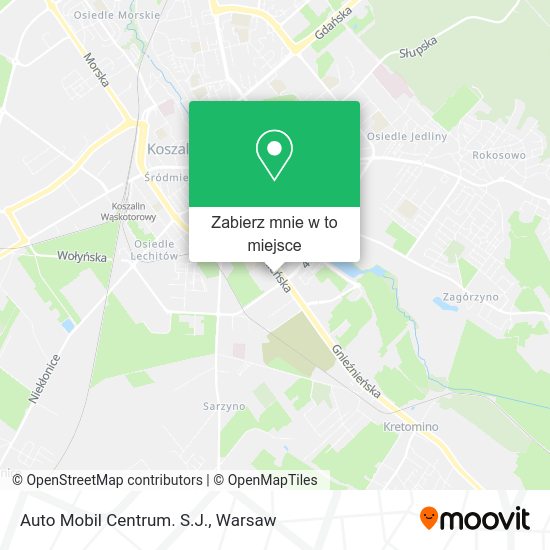 Mapa Auto Mobil Centrum. S.J.