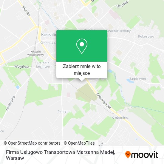 Mapa Firma Usługowo Transportowa Marzanna Madej