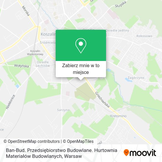 Mapa Ban-Bud. Przedsiębiorstwo Budowlane. Hurtownia Materiałów Budowlanych