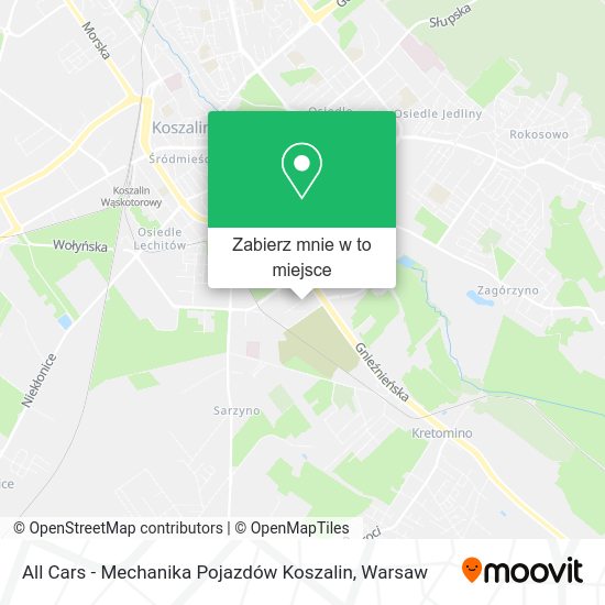 Mapa All Cars - Mechanika Pojazdów Koszalin