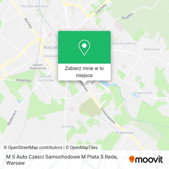 Mapa M S Auto Czesci Samochodowe M Plata S Reda