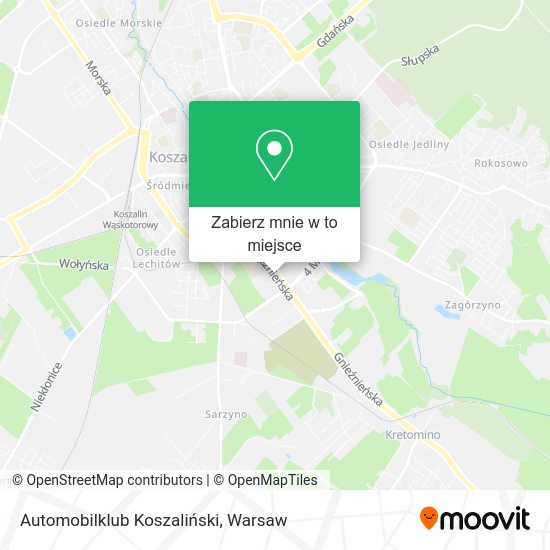 Mapa Automobilklub Koszaliński