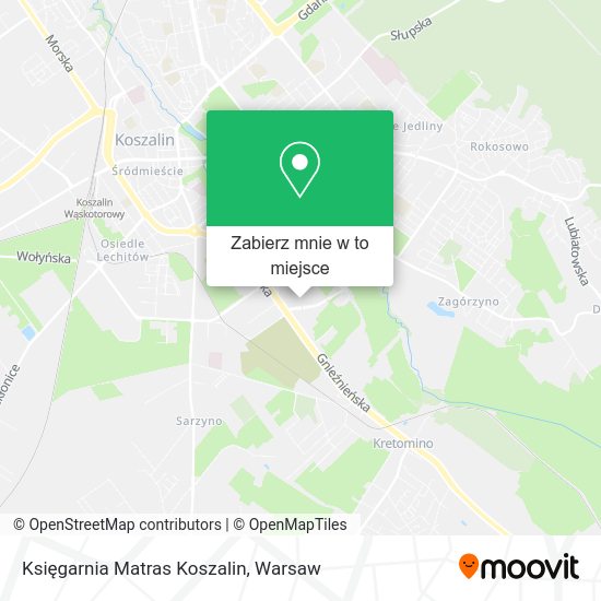 Mapa Księgarnia Matras Koszalin