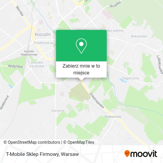 Mapa T-Mobile Sklep Firmowy