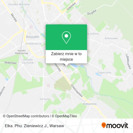 Mapa Elka. Phu. Zieniewicz J.