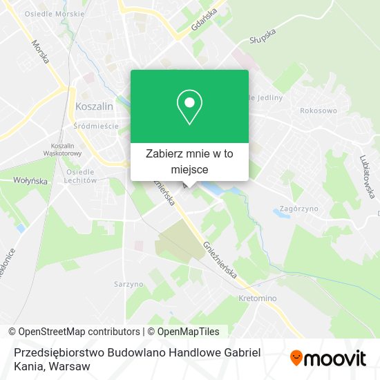 Mapa Przedsiębiorstwo Budowlano Handlowe Gabriel Kania