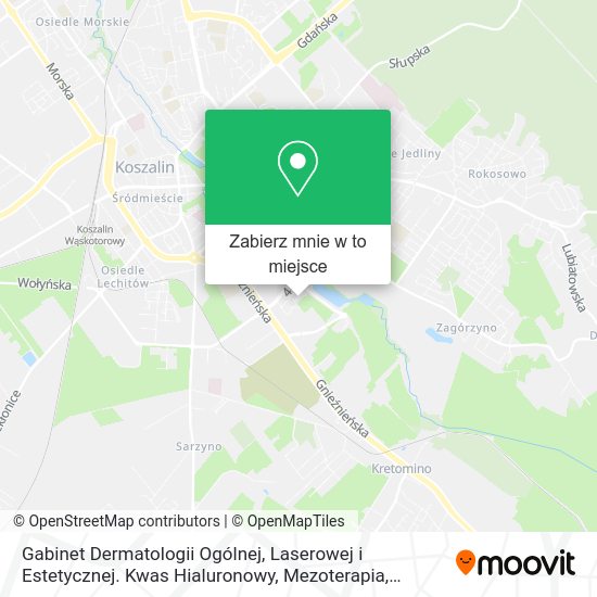 Mapa Gabinet Dermatologii Ogólnej, Laserowej i Estetycznej. Kwas Hialuronowy, Mezoterapia