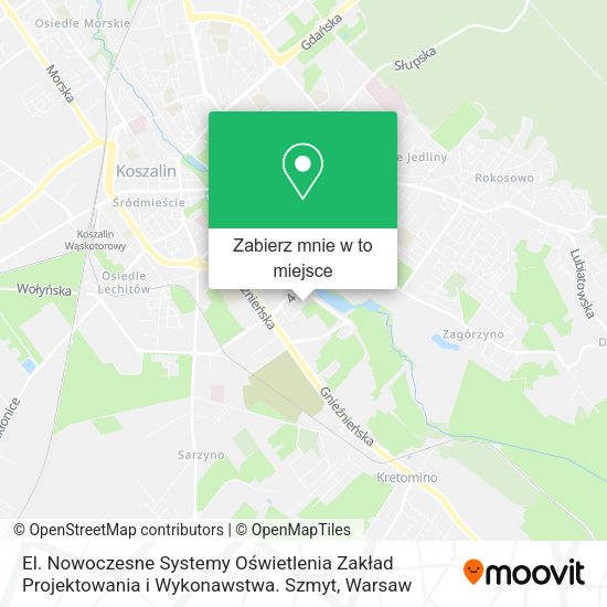 Mapa El. Nowoczesne Systemy Oświetlenia Zakład Projektowania i Wykonawstwa. Szmyt