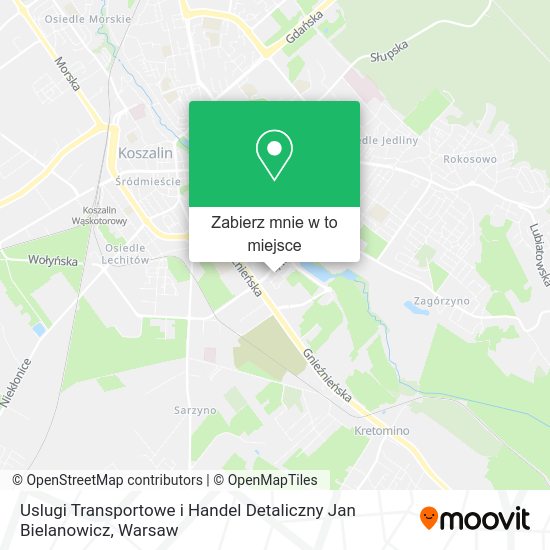 Mapa Uslugi Transportowe i Handel Detaliczny Jan Bielanowicz