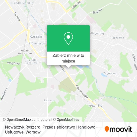 Mapa Nowaczyk Ryszard. Przedsiębiorstwo Handlowo - Usługowe