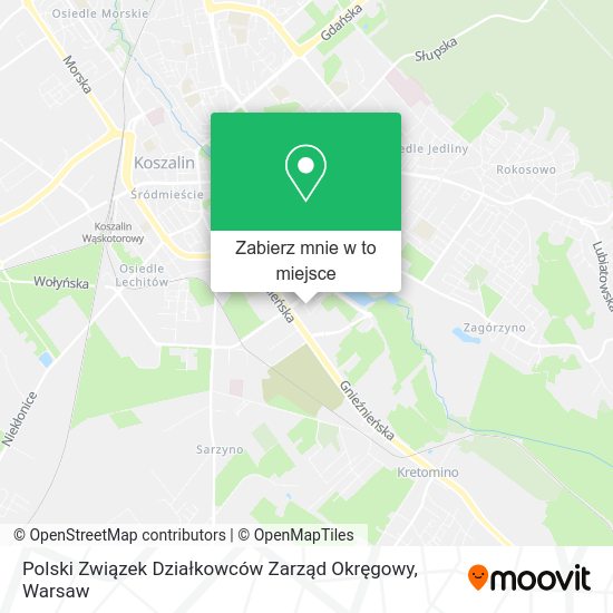 Mapa Polski Związek Działkowców Zarząd Okręgowy