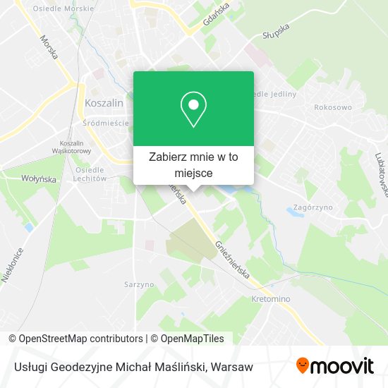 Mapa Usługi Geodezyjne Michał Maśliński