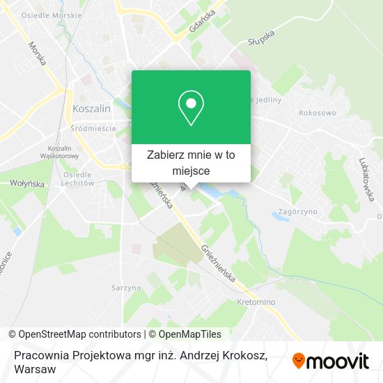 Mapa Pracownia Projektowa mgr inż. Andrzej Krokosz