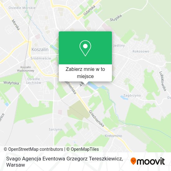 Mapa Svago Agencja Eventowa Grzegorz Tereszkiewicz