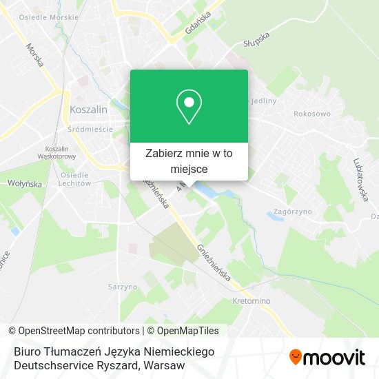 Mapa Biuro Tłumaczeń Języka Niemieckiego Deutschservice Ryszard