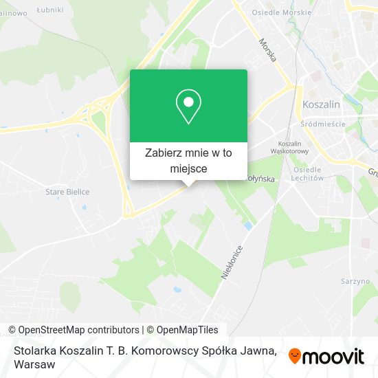 Mapa Stolarka Koszalin T. B. Komorowscy Spółka Jawna