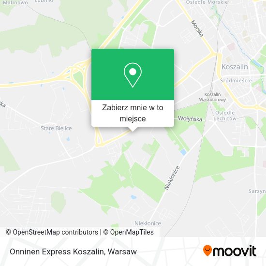 Mapa Onninen Express Koszalin