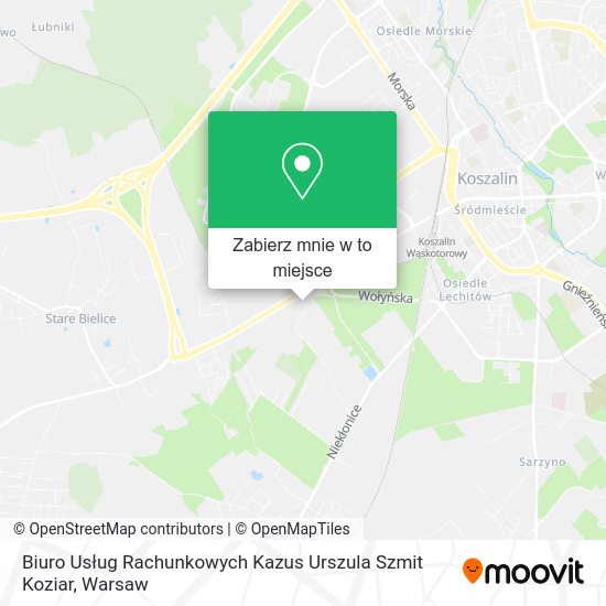 Mapa Biuro Usług Rachunkowych Kazus Urszula Szmit Koziar