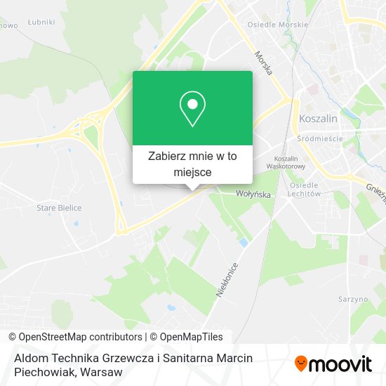 Mapa Aldom Technika Grzewcza i Sanitarna Marcin Piechowiak