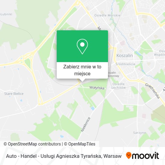 Mapa Auto - Handel - Usługi Agnieszka Tyrańska