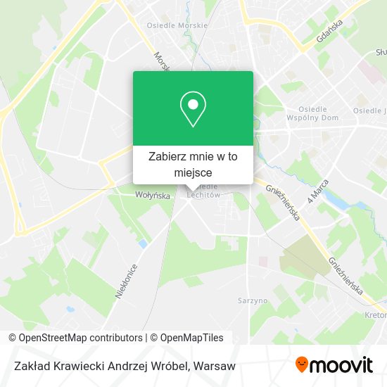 Mapa Zakład Krawiecki Andrzej Wróbel