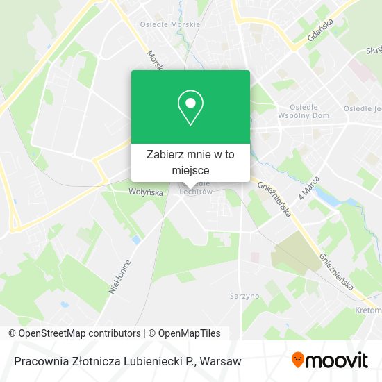 Mapa Pracownia Złotnicza Lubieniecki P.