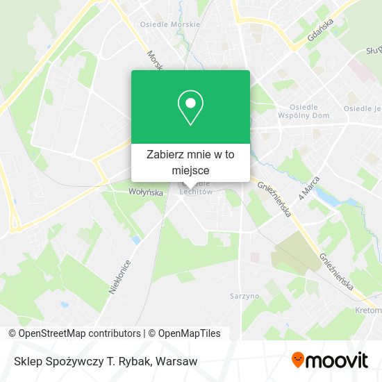 Mapa Sklep Spożywczy T. Rybak