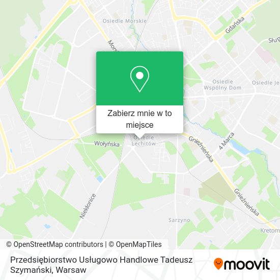 Mapa Przedsiębiorstwo Usługowo Handlowe Tadeusz Szymański