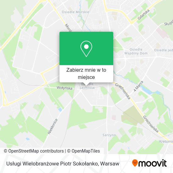 Mapa Usługi Wielobranżowe Piotr Sokołanko