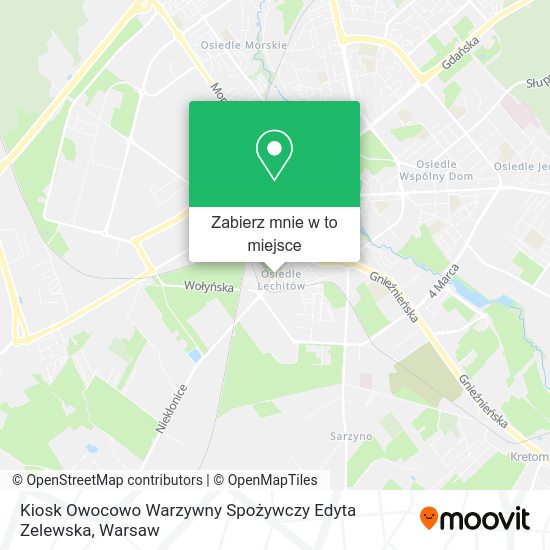 Mapa Kiosk Owocowo Warzywny Spożywczy Edyta Zelewska